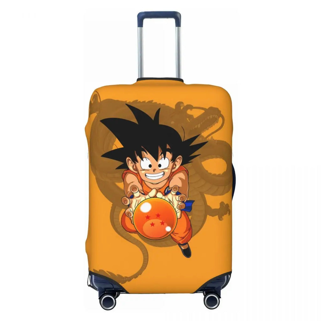 Kid Goku With Dragon Balls Dragon Ball Suitcase Cover Travel Flight Practical Luggage Accesories Protector
