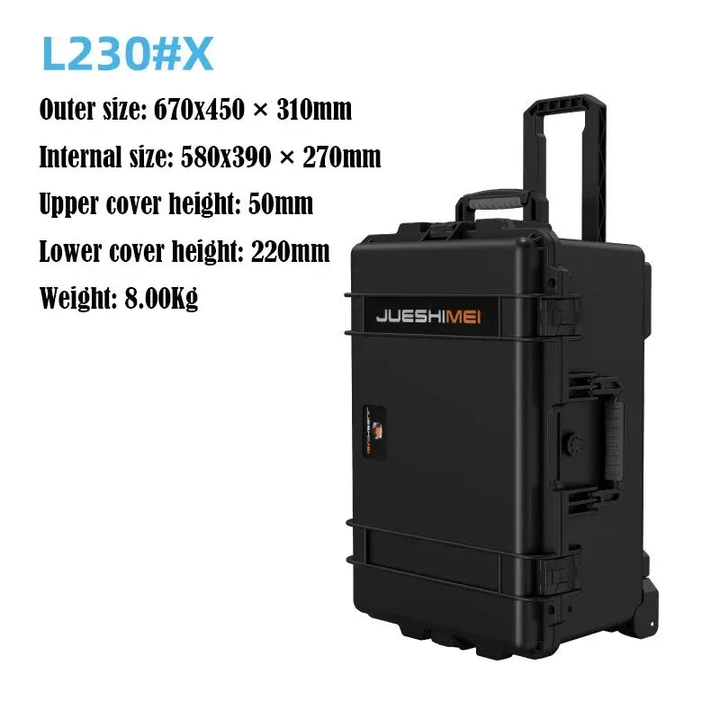 Pull Rod Toolbox Plastic Waterproof Outdoor Sealing Equipment Aviation Instruments Photography Equipment Safety Protection Box