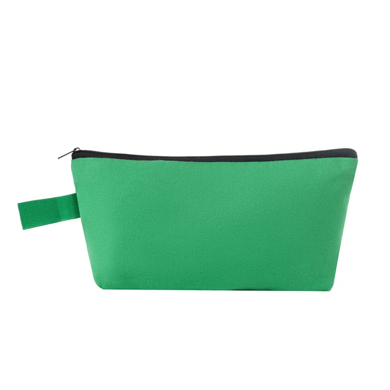 10/20Pcs Custom Logo Colored Canvas Pencil Case with Zipper Handheld Makeup Bag DIY Stationery&Cosmetic Storage Organizer Pouch