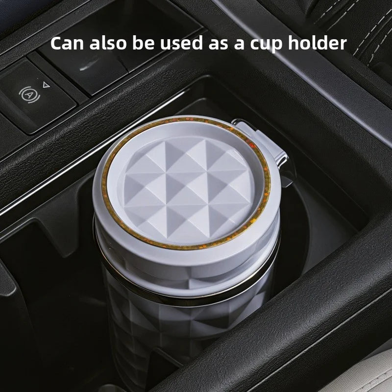 Car Ashtray With LED Light Portable Universal Ashtrays Flame Retardant Auto Parts Car Universal Ashtray Gift