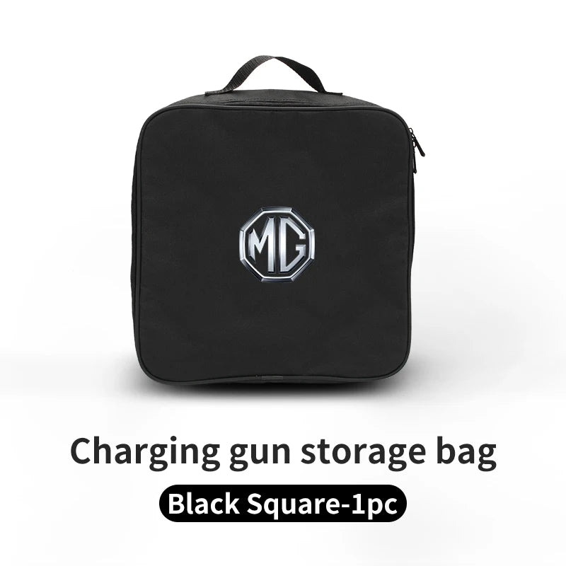 Car Charging Gun Storage Bag Trunk Cable Tools Pouch Interior For Morris Garages MG 6 3 5 7 TF ZR ZS HS GS GT Hector RX5 RX8 350