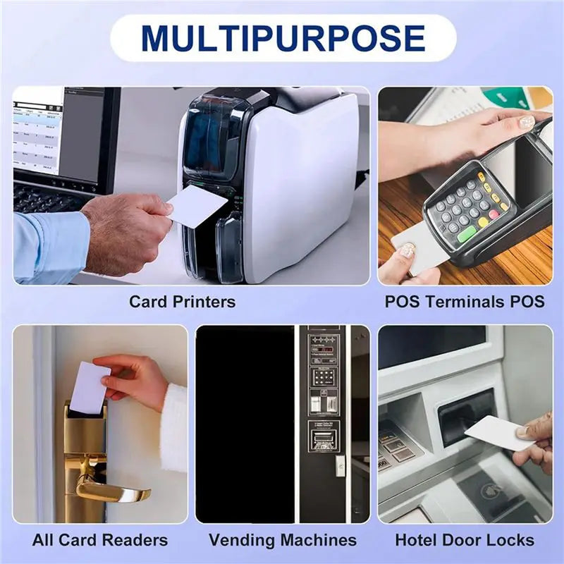 Top-CR80 Card Reader Cleaning Cards, 100PCS Dual Side Card Reader Cleaner, POS Swipe Terminal Cleaning Cards