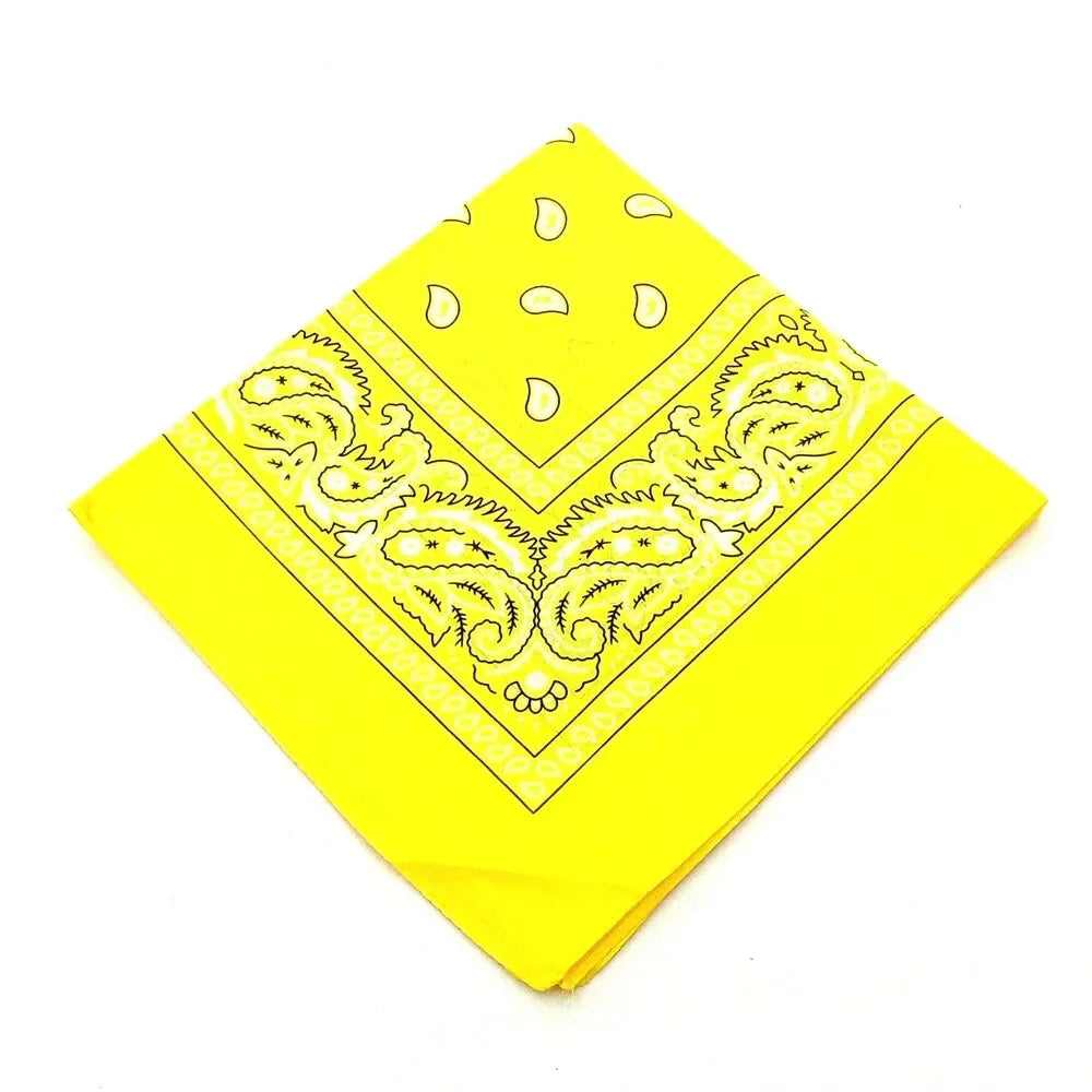 1/2PCS Fashion Hip Hop 100% Cotton Bandana Square Scarf 55cm*55cm Black Red Paisley Headband Printed For Women/Men/Boys/Girls