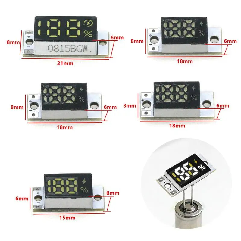 Innovative Mini Battery Level Indicator for 1-4S Lithium Batteries with User-Friendly Smart Button Feature