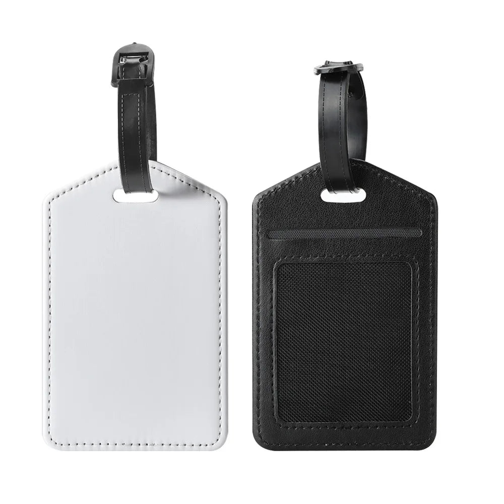 Customized Picture PU Leather Luggage Tags Customized Photo Waterproof ID Tags Travel Business High-end Leather Boarding Pass