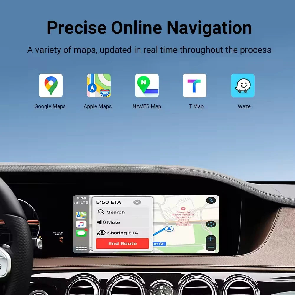 Wireless CarPlay Android Auto for Mercedes Benz S-Class W222 W217 2014-2018NTG5.0 with Support for camera functions Mirror Link