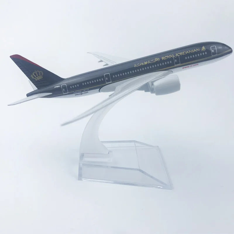 16cm Airplane Model B787 Series Metal 1/400 Scale Planes Airplane Kids Toys Replica Aircraft Plane Tarmac Collectible Display