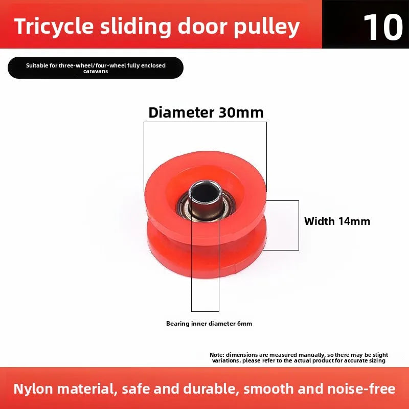 Suitable for the sliding wheels of motorcycles and three-wheelers, as well as the bearing of the track wheels.