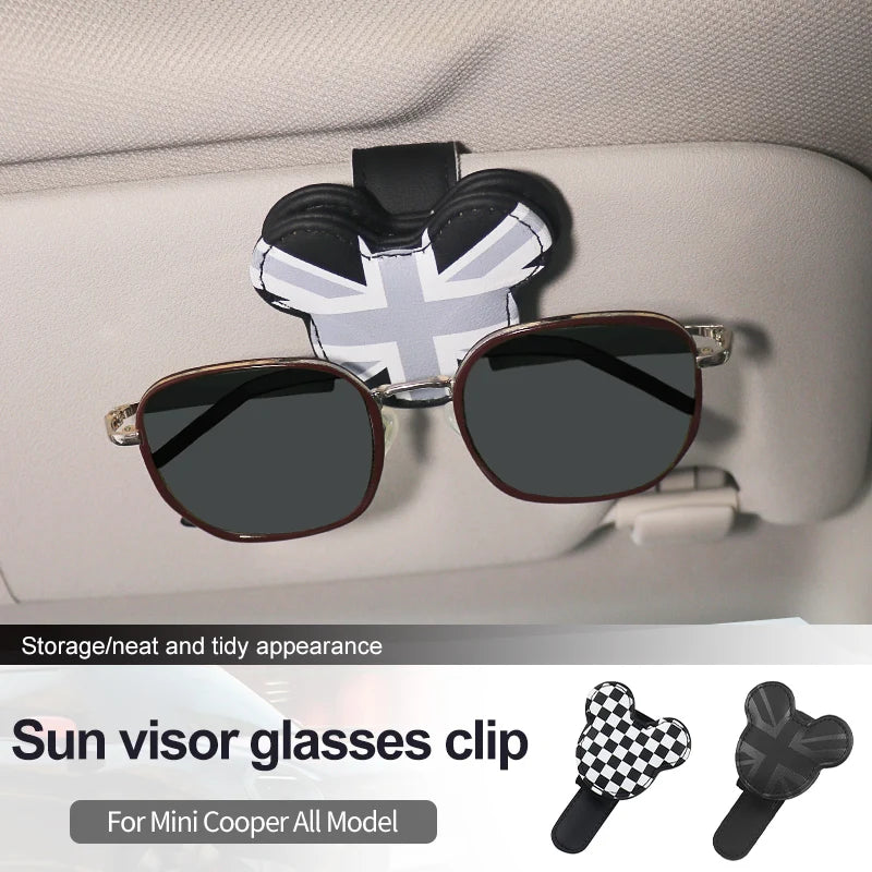 Car Sun Visor Glasses Clip For Mini Cooper F56 F55 F60 R56 R60 J01 J05 F65 F66 U25 Car Glasses Case Holder Storage Portable Clip