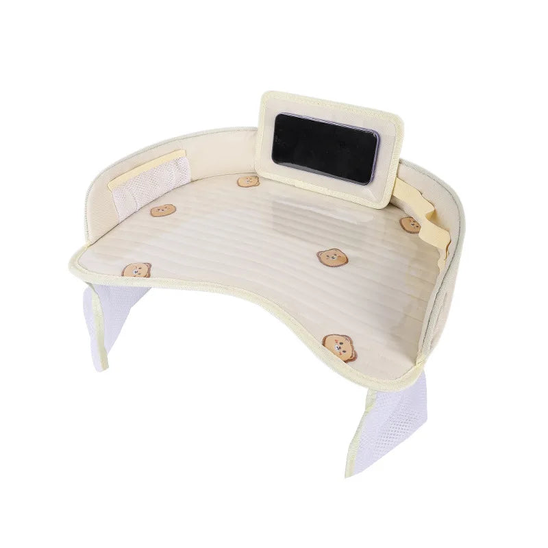 Car Seat Tray For Kids Foldable Multiple Pockets Waterproof Car Table Portable Large Capacity Table For Dining Drawing Car