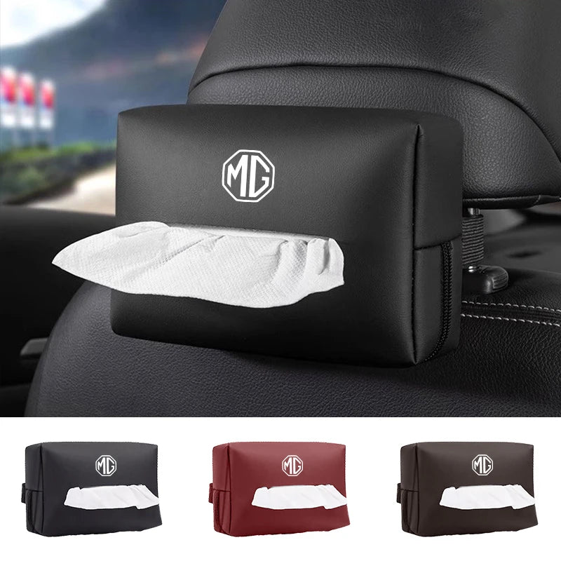 Car Seatback Tissue Box Holder Armrest Paper Case Napkin Storage Bag For Morris Garages MG 6 3 5 7 TF ZR ZS HS GS RX8 350 550