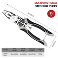 AIRAJ Multifunctional Universal Diagonal Pliers Hardware Wire Cutters Professional Electrician Anti Slip Durable Repair Tools