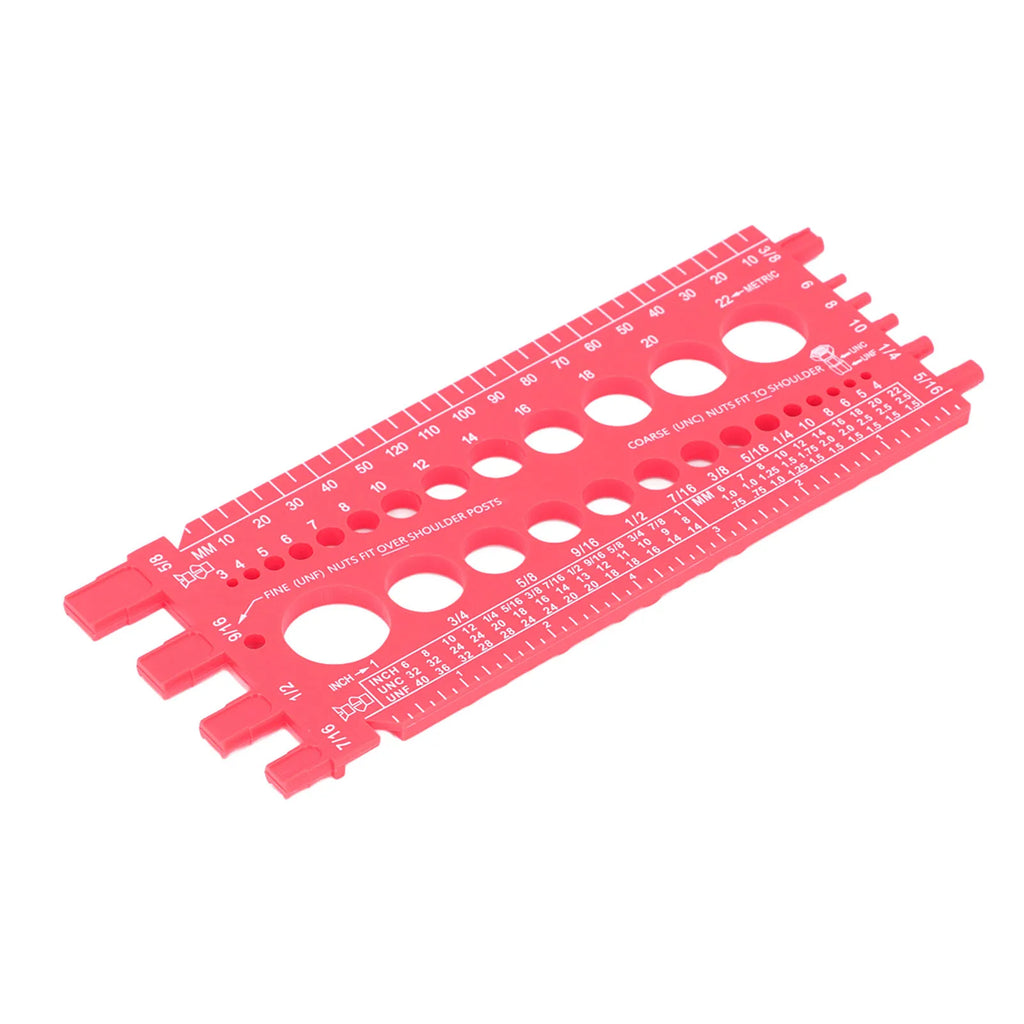 Nut Bolt Screw Gauge Multi Functional Inch Metric Quick Identification Nut Bolt Thread Checker Protable Thread Measuring Tool