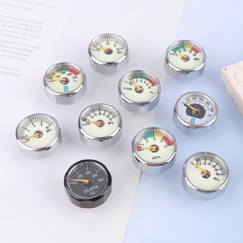 M10 M8 Air Mini Micro Pressure Gauge Manometer Thread 5MPA 10MPA 20MPA 30MPA 35MPA 40MPA 300BAR 3500PSI 5000PSI 6000PSI