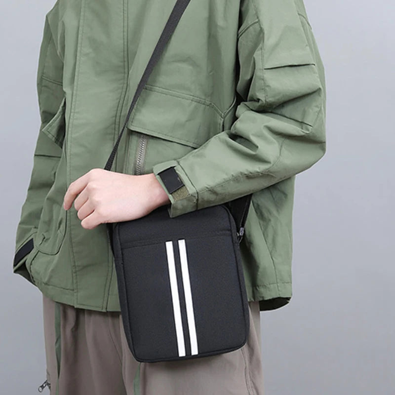 Daily Wear Sporty Stripe Crossbody Bag Fashion Solid Tone Purse, Practical Size for Daily Commute and casual outdoor outings