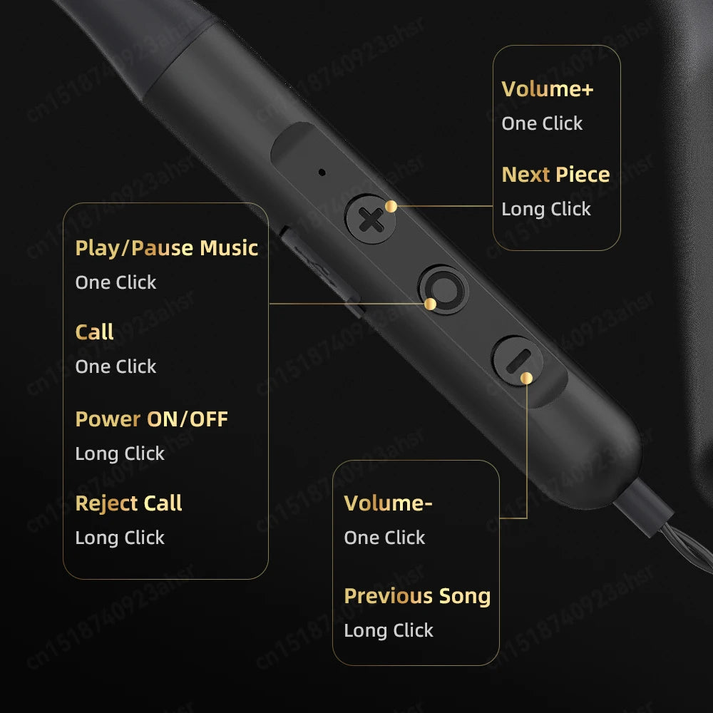 NEW Original BX-03 Neckband Bluetooth Earphones Noise Cancelling Wireless Headphones with Microphone HiFi Sports Running Earbuds