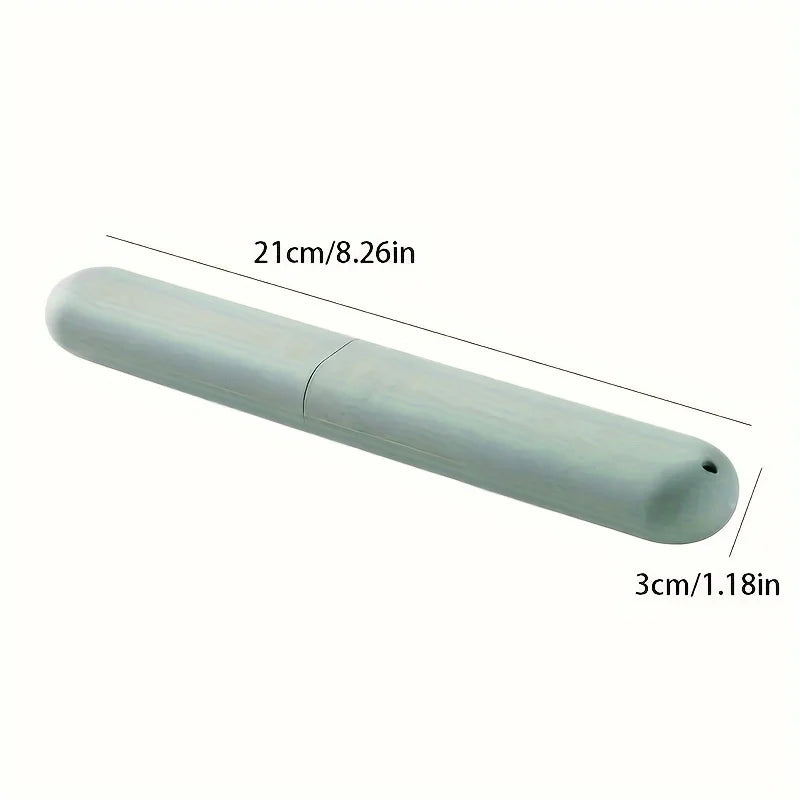1PC Wheat Straw Travel Toothbrush Box Portable Toothbrush Cover Storage Box