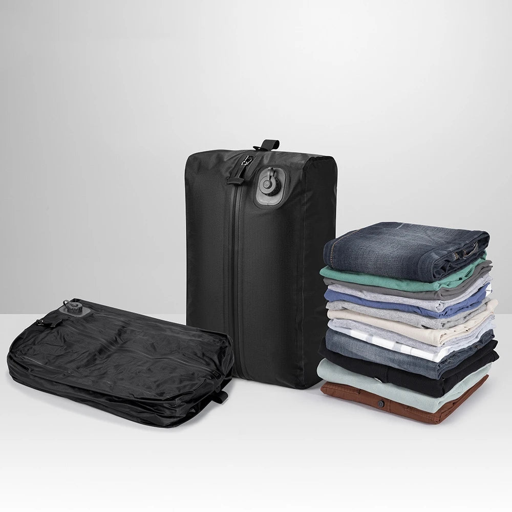 Rechargeable Automatic Electric Pump Vacuum Compression Bag, TPU Waterproof Airtight Travel Storage Bag, Organizer for Clothes