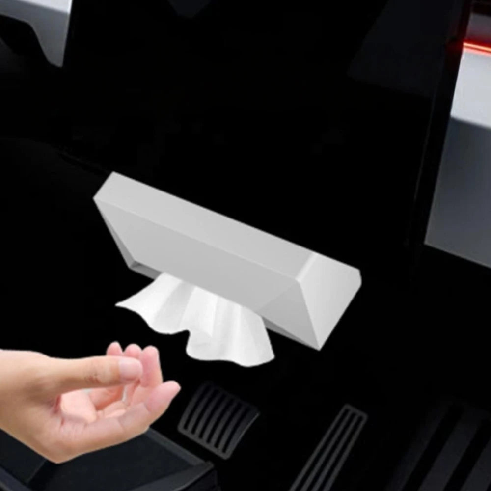 Silicone Car Tissue Box For Tesla Model Y 3 X S Seat Back HangingTissue Holder Box With Fix Strap Auto Interior Accessories