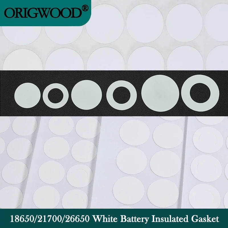 18650 21700 26650 White Insulation Gasket Li-ion Battery Pack Cell Barley Adhesive Paper Glue Fish Electrode Insulated Pads