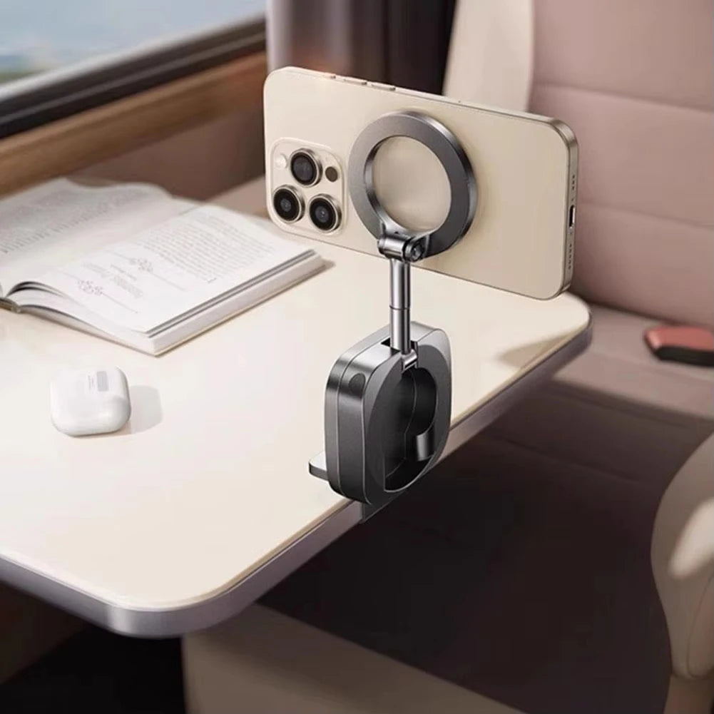 Lenovo Car Airplane Phone Holder Foldable 360° Rotation Dashboard Stand for iPhone 17 16 15 Travel Essentials Flight Compatible