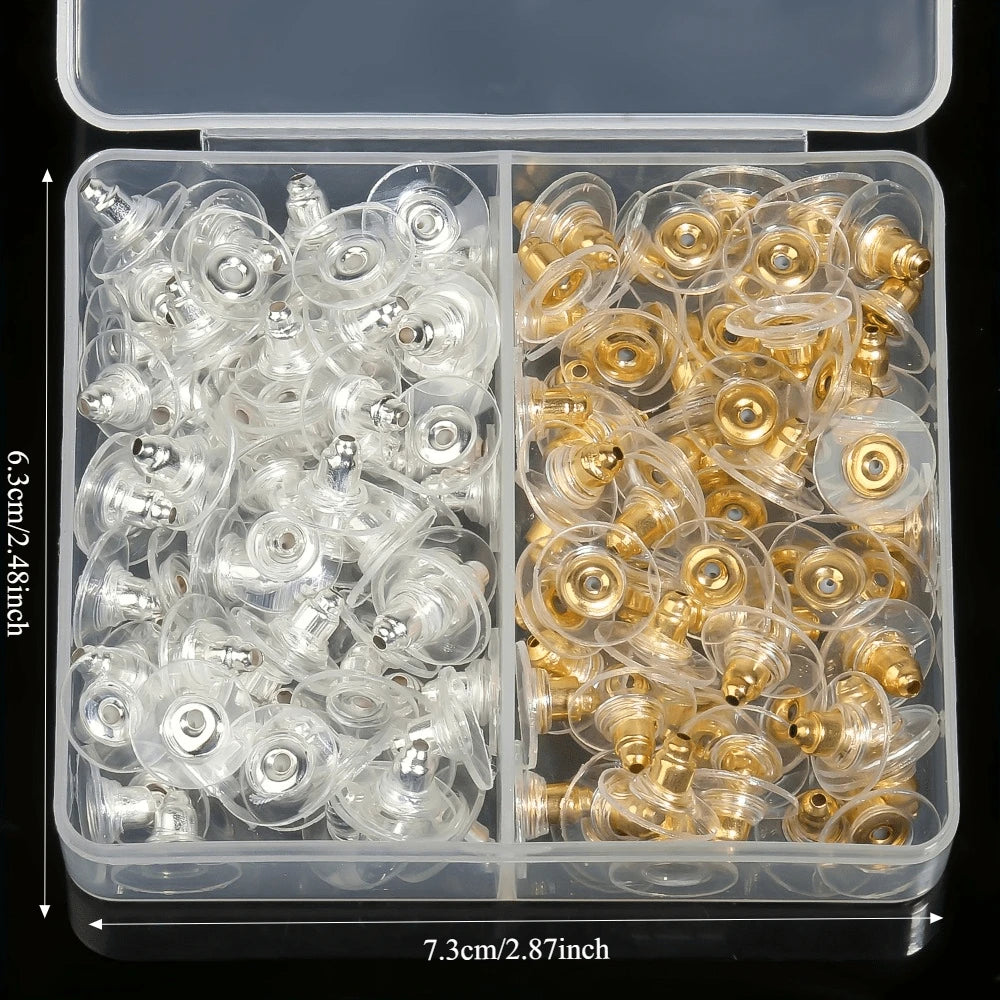 160Pcs 11X6Mm Silicone Earring Backs With Pad  Replacement Earring Stoppers For Jewelry Making Diy Earring Findings Supplies
