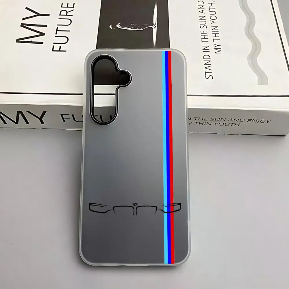 Phone Case for Samsung A56 A16 A36 A26 A55 A54 A15 A35 A25 B Transparent M Logo W 2-in-1 Jelly case