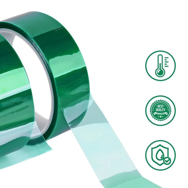 Peijian Pet Green Tape High Temperature Heat Resistant Tape 33m ( For Sublimation Heat Transfer And Diy Craft Applications