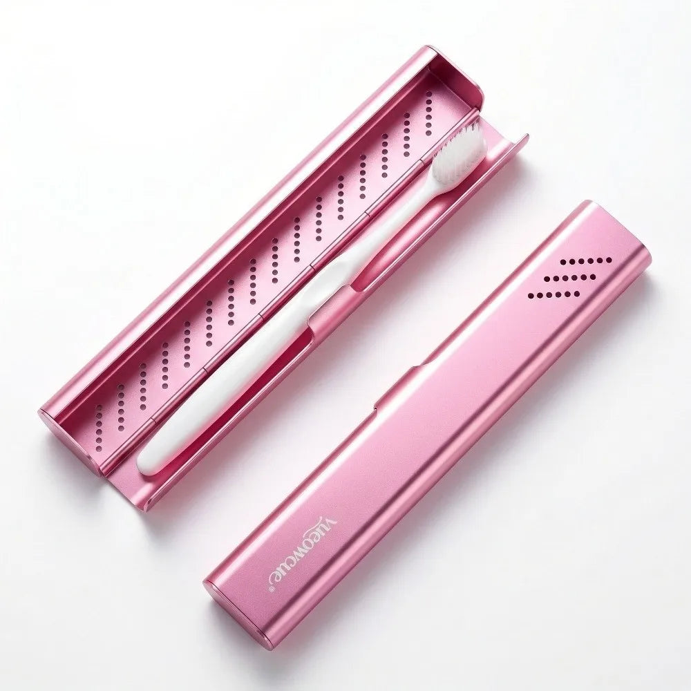 Aluminum Material Aluminum Toothbrush Case Empty Design Portable Size Toothbrush Box Container Compact Container