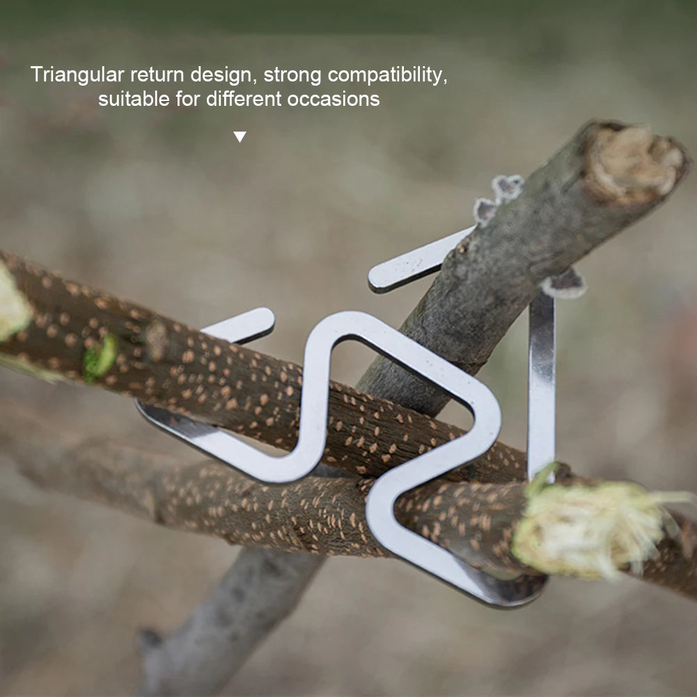 1Pc Outdoor Stainless Steel Hooks Are Not Easy To Slide Ultra Light Multifunctional Lightweight Camping Accessories and Tools