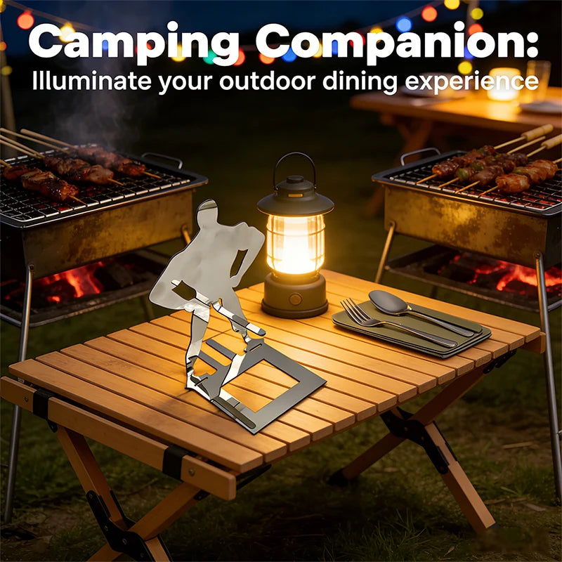 Portable Stainless Steel Hot Dog Barbecue Grill Easy Clean Fun Sausage Fork Barbecue Skewer Set Outdoor Picnic Cooking Tools