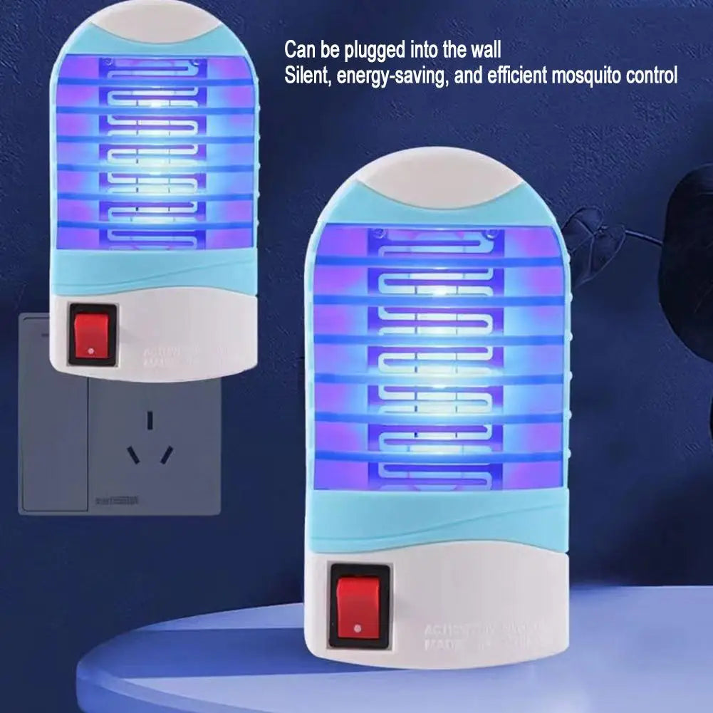 Portable Electric Mosquito Killer Lamp,UV Blue Light Insect Trap for Outdoor & Bedroom, Silent Mosquito Repellent with LED Night
