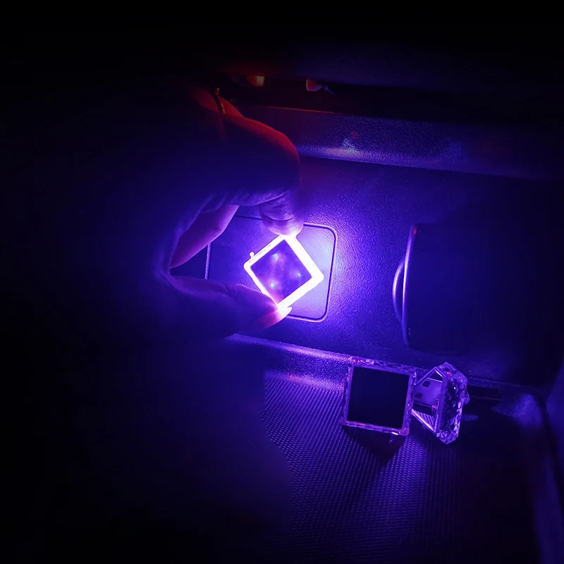 TypeC car atmosphere light, wireless modification for interior decoration, car USB rainbow atmosphere night light Type-C