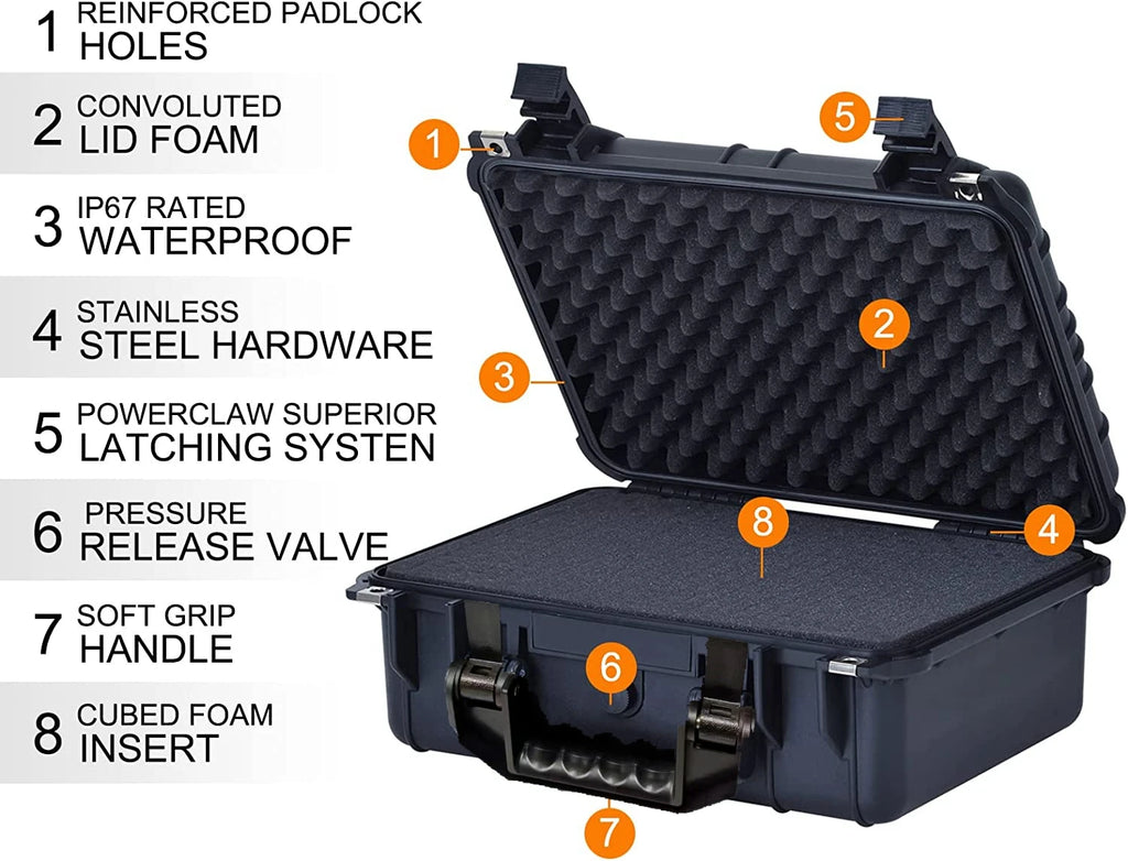 Instrument Case Tool Box Waterproof Hard Carry Case with Sponge Tool Storage Box Large Equipment Protective Toolbox Pelican Case