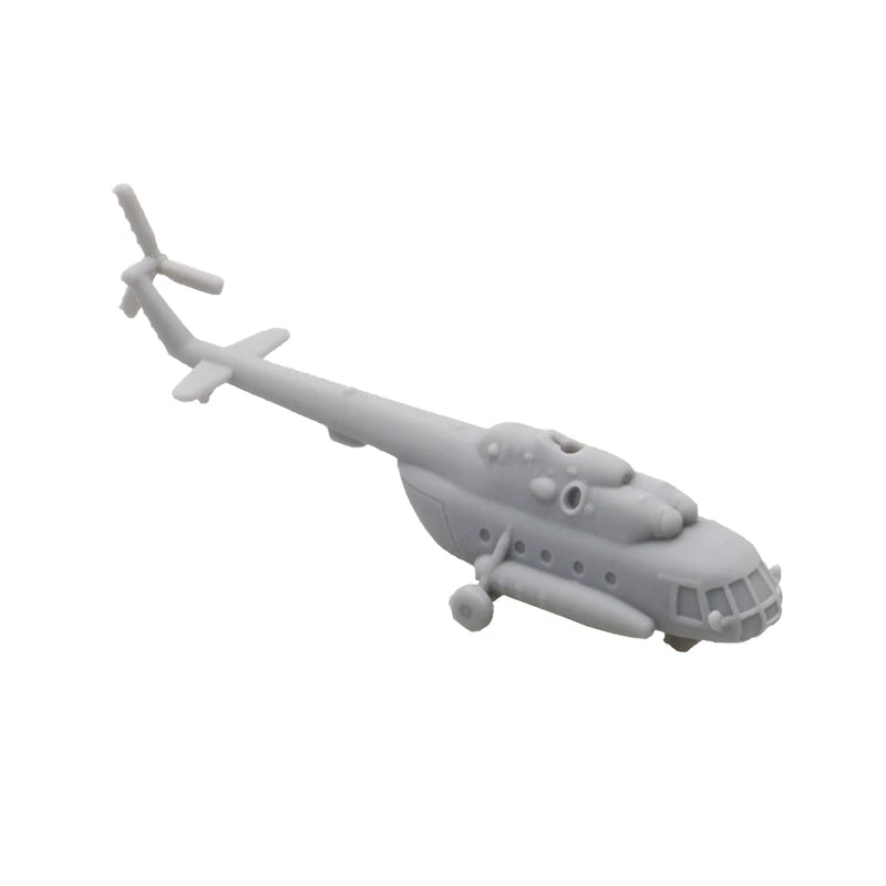 5Set 1/2000 700 400 350 Scale Russian Mi-17 Helicopter Model Resin Assembly Attack Plane Toys Battle Aircraft for DIY Collection