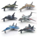 10CM Fighter Model 6Pcs Aircrafts Set MINI Alloy+PVC Military Airplane Toys Collection Warplane Decorations For Kids Boys Gift