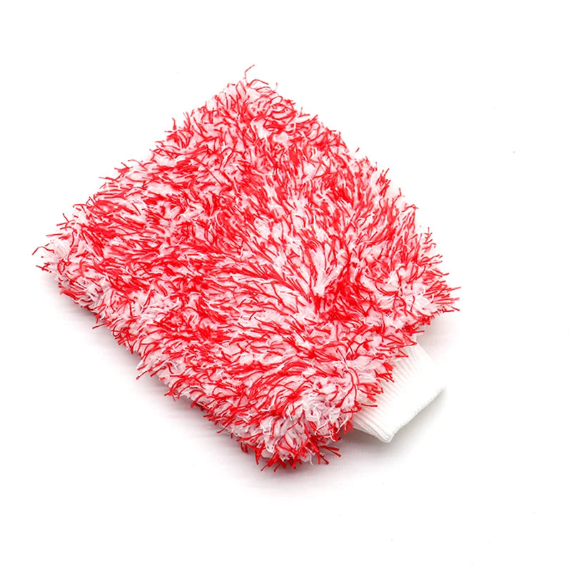 Car Cleaning Glove Soft Microfiber Thicken Plush Car Cleaning Tools Auto Detail Cleaning Mitt Double-faced Glove Car Accessories