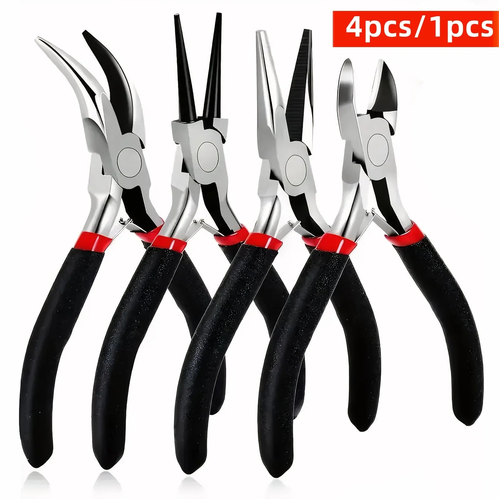 4pcs/1pcs Multifunctional jewelry pliers manual pointed-nosed pliers oblique pliers mini pointed-nosed pliers，For Jewelry making