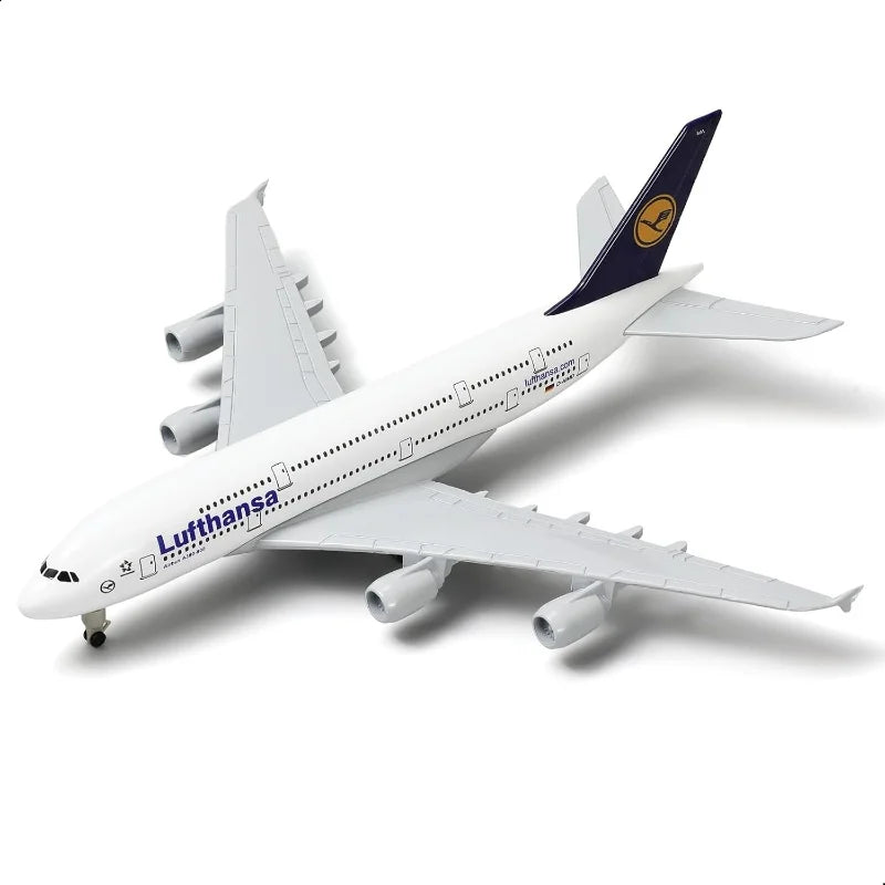 Toy planes A380 German 1/300 scale aircraft lufthansa model plane 20CM Die-cast Metal miniature airplane Enthusiast Gift Display