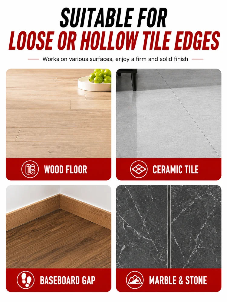 Tile Repair Injection Adhesive for Loose & Hollow Tiles, No Drill Tile Repair Glue, Fast Fix for Ceramic Floor Tiles