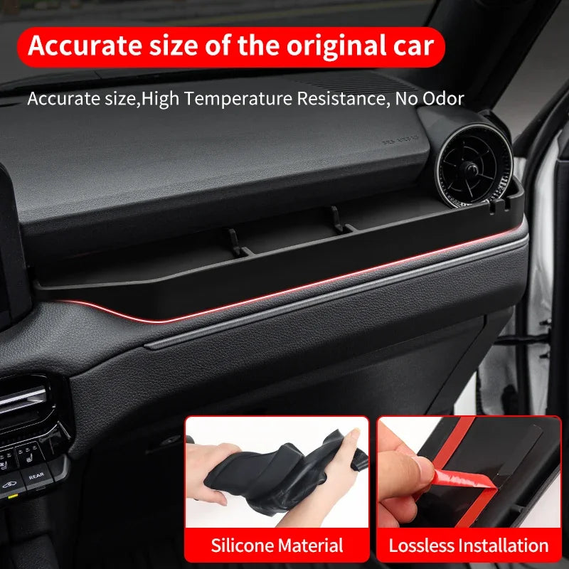For Toyota Land Cruiser Prado 2024-2025 LC250 1st Edition 1958 J250 Silicone Storage Box & Dashboard Organizer Mat, Car Interior