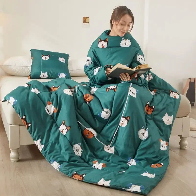 Multi-functional Lazy Person Quilt Cushion That Is Anti-kicked and Worn on The Body