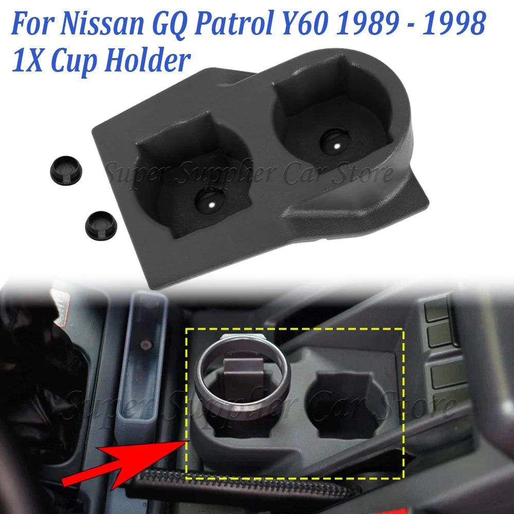 1PC New Cup Holder For Nissan GQ Patrol Y60 1989-1998 Car Front Center Console Dual Cup Holder Insert Car interior Accessories