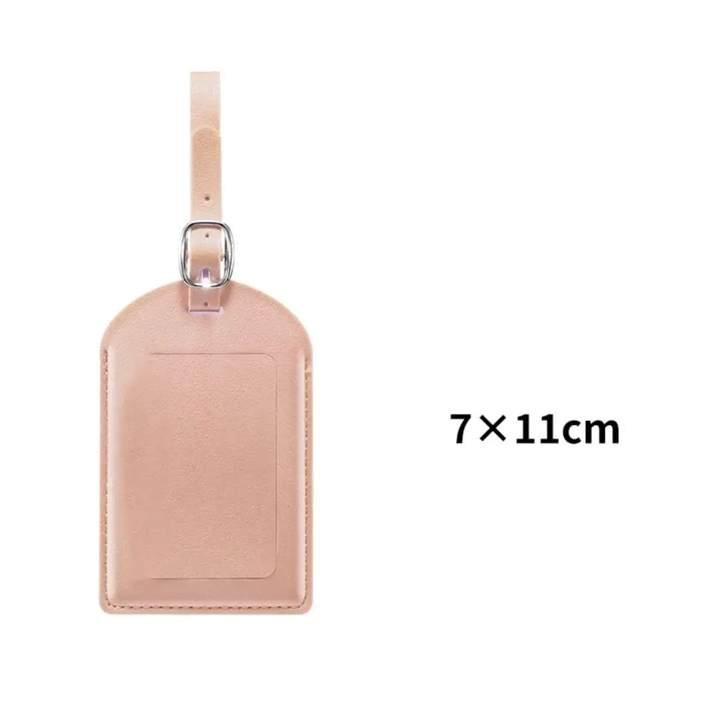 High Quality PU Leather Luggage Tags Anti Loss Durable Suitcase Address Label Creative Baggage Boarding Bag Tag Women