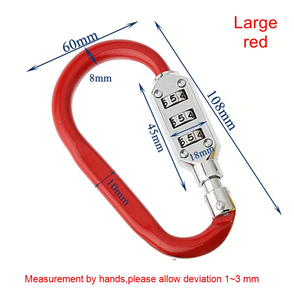 Code Number Lock 3 Digit Dial Combination Padlock Luggage Zipper Bag Backpack Handbag Suitcase Drawer Outdoor Firm Durable Locks