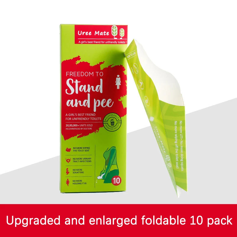 10PCS Disposable Female Urination Device Women Urinal Funnel For Pregnant Travel Camping Outdoor Portable Standing Pee Paper Cup
