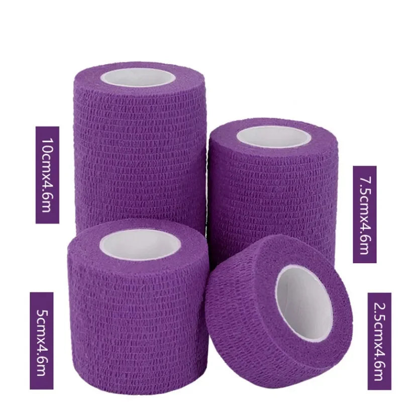 1Pc Waterproof Medical Therapy Self Adhesive Bandage Muscle Tape Finger Joints Wrap First Aid Kit Pet Elastic Bandage 2.5-10cm