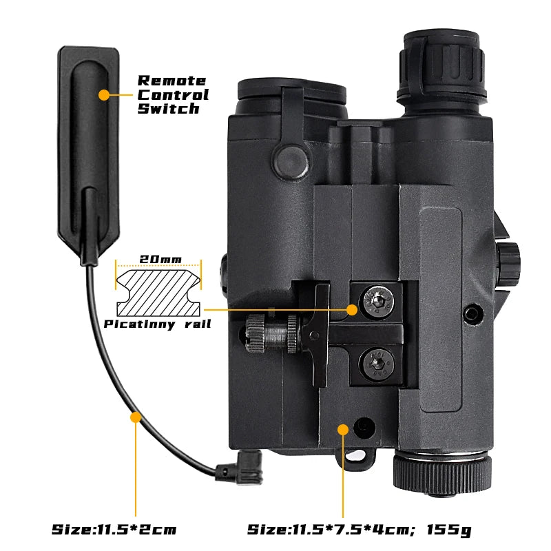 Tactical ATPIAL (LA-5C/PEQ UHP) Ultra High Power AN/PEQ-15 Scout LED Fit 20MM Rail Hunting Outdoor strong light flashlight