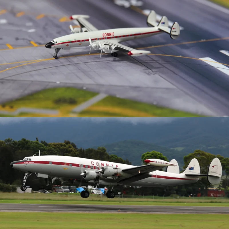 1:100/1:125 QANTAS CONNIE Lockheed L-1049 /Dash8-Q300 Air NEW Zealand Airlines TWA L-1049 Airplane Royal Dutch KLM Fokker FK-100