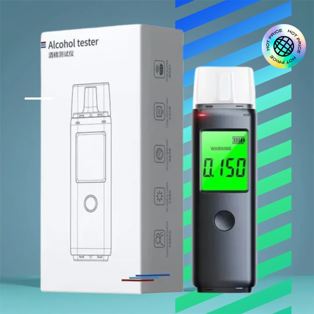 Professional Alcohol Detector Breath Alcohol Tester Digital Display Breathalyzer Rechargeable Alcotester Drunk Driving Test